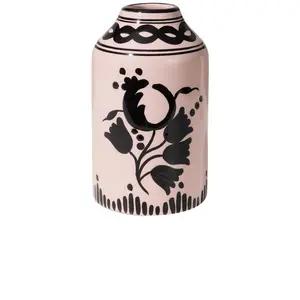 Vaisselle Genie in A Bottle Vase in Black & Pink
