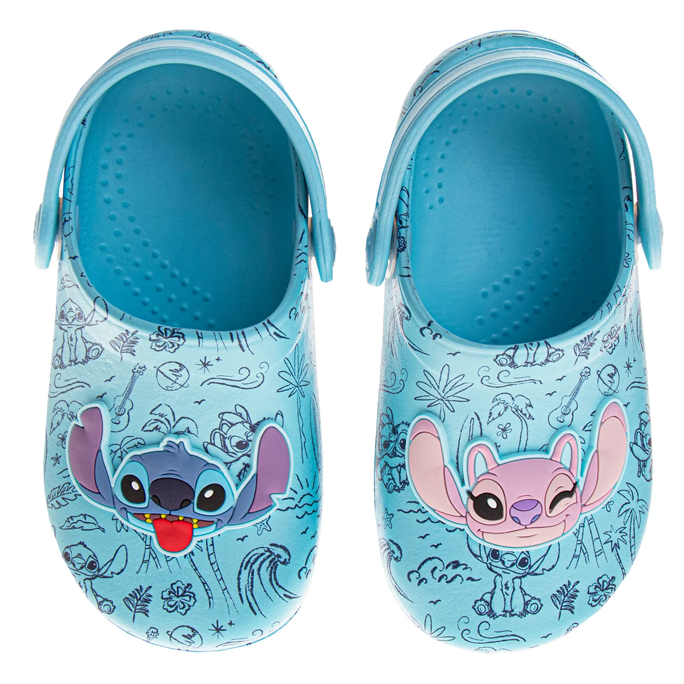 JOSMO KIDS Toddler Girls' Disney Lilo & Stitch Clogs, Pink Slip-On Water Shoes with Adjustable Strap and Durable Rubber Sole, Versatile Style