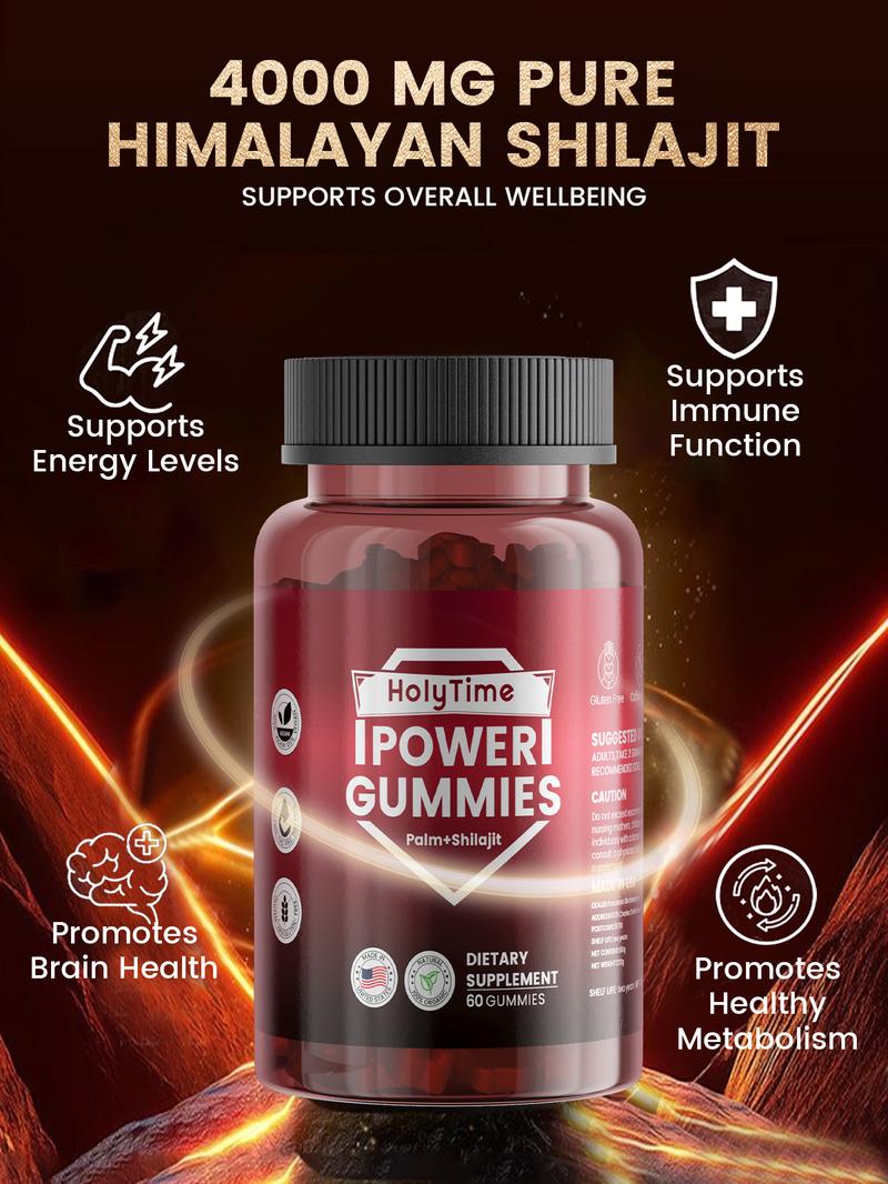 HolyTime Shilajit Gummies 4000 mg | Black Friday & Cyber Monday BFCM Deal | Limited Edition|5-Bottle|Made in USA