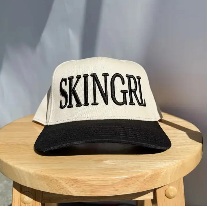 SKINGRL Trucker Hat – Embroidered Aesthetic Cap for Estheticians – Skincare Lover Foam Hat – Cute Retro Hat for Facialists & Skin Girls