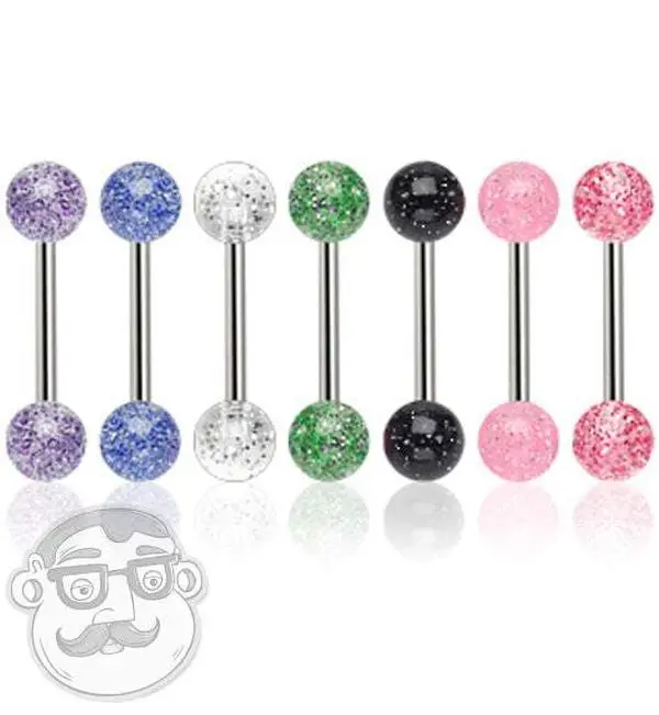 Glitter Ball Tongue Ring