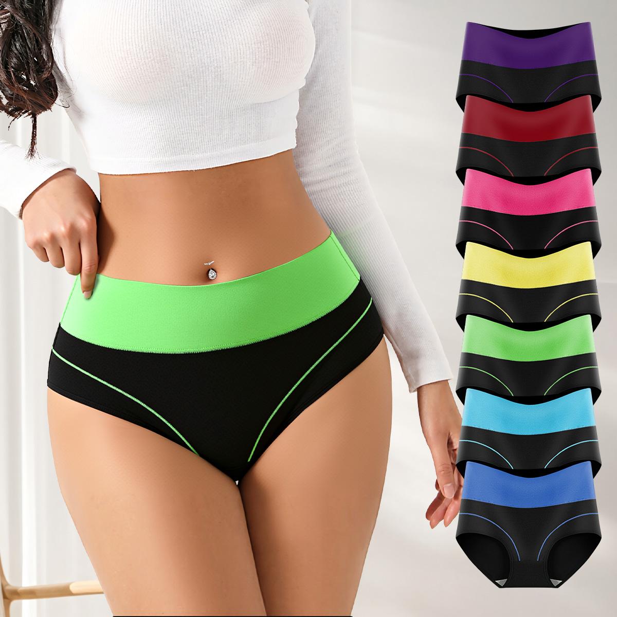 HOTCOM Women’s Plus Size Belt-Detail Hipster Panties 7-Pack – Seamless Soft Lingerie with Elastic Waist Belt, Breathable Everyday Womenswear
