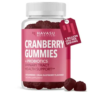 Havasu Nutrition Women's Probiotic Gummies (60ct) - Cranberry Raspberry Probiotics Flavor for Women pH Balance with 1 Billion GLP1 Nutritional Support