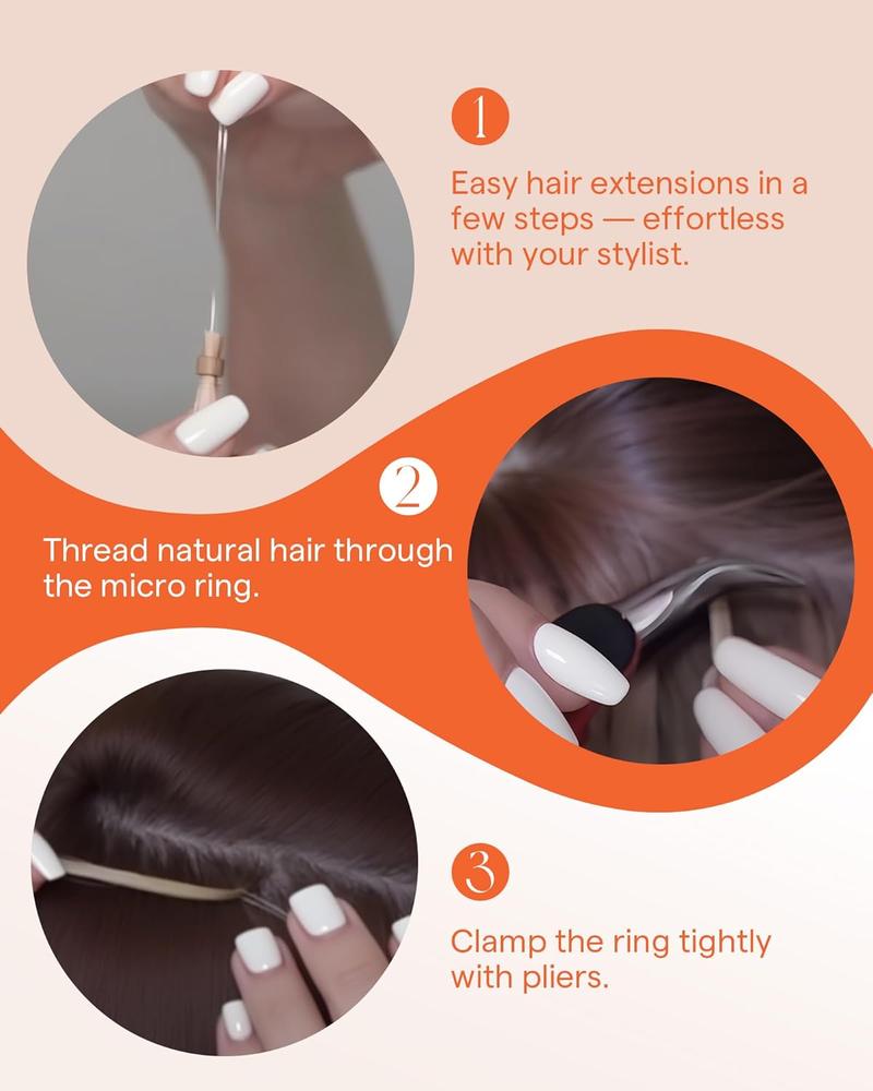 Sunny Hair Micro Hair Extensions Micro Link Human Hair Micro Ring Hair Add Volume for Women 55g