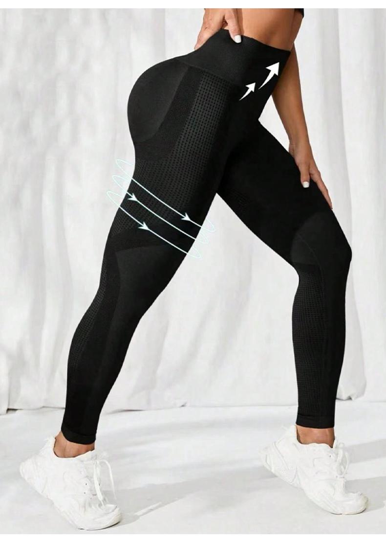 SUOVADUN CK003 Women's High-Waist Seamless Yoga Leggings Quick Dry Stretchy Activewear Pants for Fitness Training Breathable Sporty Bottoms Athletic Stretchable