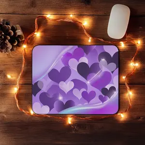 Mouse Pad - Purple Hearts