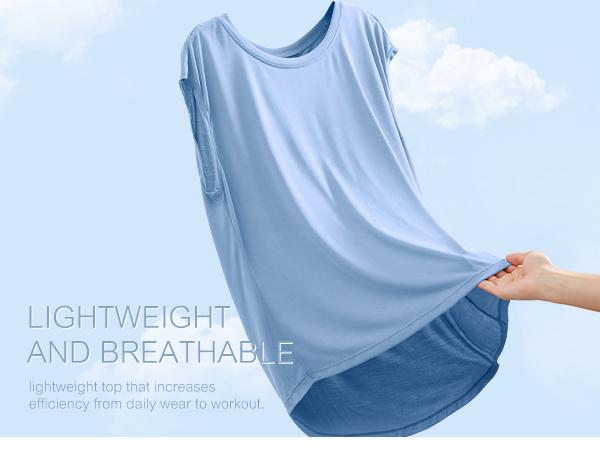ODODOS Modal Soft Sleeveless Shirts for Women Crew Neck Yoga Tee Summer Flowy Workout Tank Tops