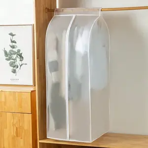 1pc Transparent Garment Dust Cover with Zipper （47”*20”*24”）– Hanging Wardrobe Suit Protector for Home Storage, Lightweight and Breathable Fabric, Keeps Clothes Clean and Organized, Clothes Organizer Storage