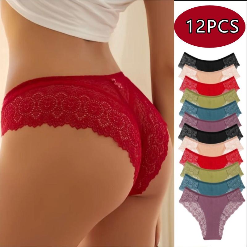 Ultra Comfort No Show Seamless Thongs6/12 pieces of women's briefs, simple and stylish, high quality, underwear, , comfortable, pure cotton,  inner wear, style, elastic, comfortable, basic style Breathable Costumes underwear panties thongs Womenswear Mesh