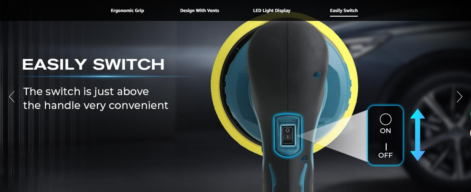 Saker Cordless Automotive Buffering Polisher - 6-inch portable polishing waxing machine kit for automotive details Saker Cordless Automotive Buffering Polisher - 6-inch portable polishing waxing machine kit for automotive details