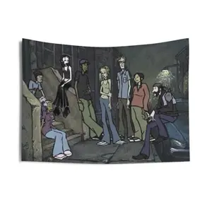Wall tapestry/ Teenager room decor/ Wall decor/ Poster/Mtv Downtown Decoration Cotton Dorm Mirror summerwins