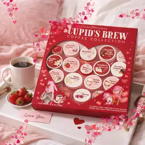 Cupid’s Brew Coffee Collection – 12 Flavor Valentine’s Coffee Sampler | Kkay-Cup Compatible Gift Box