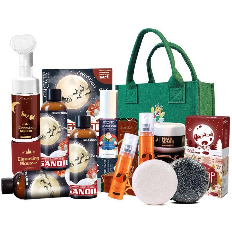 ROZINO Christmas Gift Set for Women - Pampering and Moisturizing 8 Piece Set Includes Bubble Bath Body Wash Hair & Lip Care Products Perfect for Mom Wife or Yourself Soothing Skin Repair Hydrating Moisturize Mask Cleansing