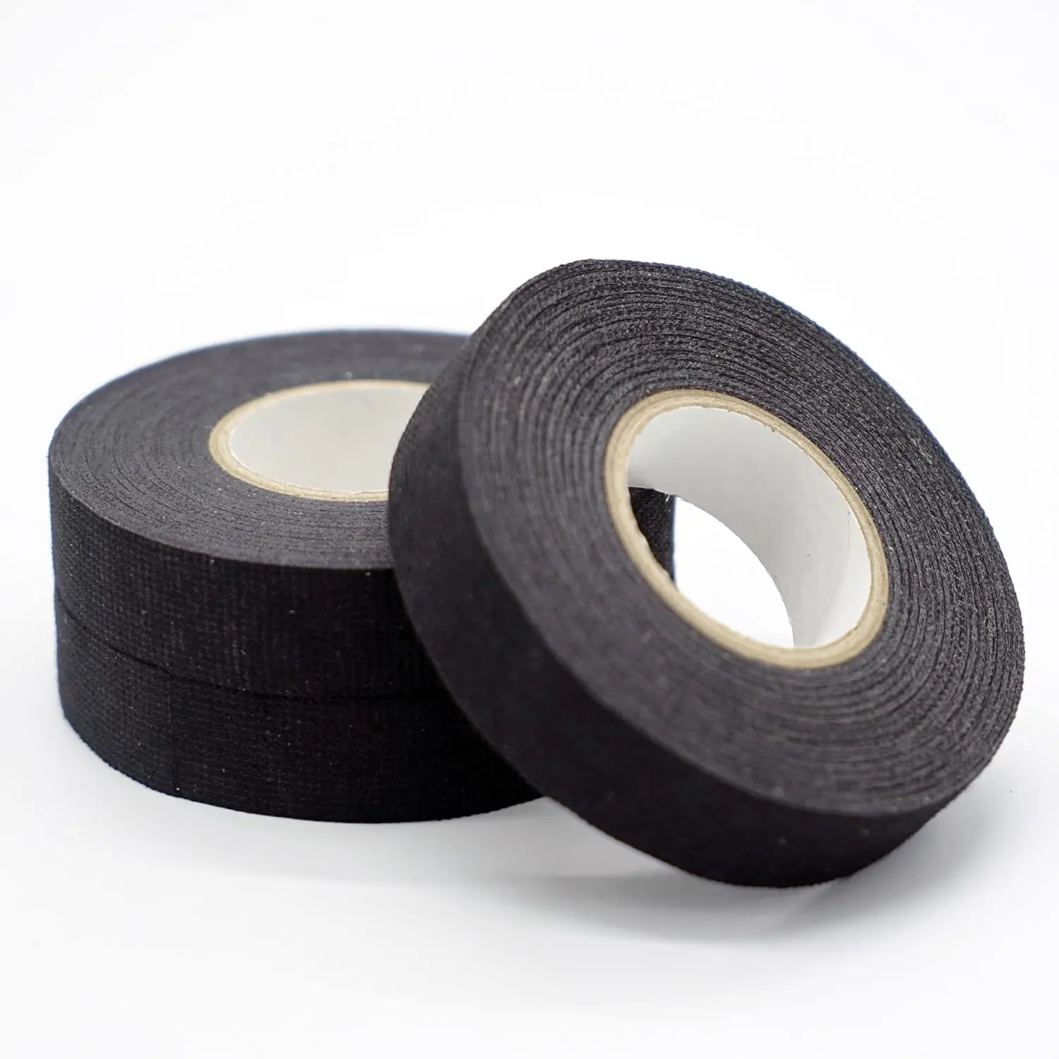 Black Automotive Wire Harness Tape 25mm X 15m, Flame Retardant Adhesive Cloth Electrical Protection Wrap for Car Wiring Insulation and Rodent Resistance