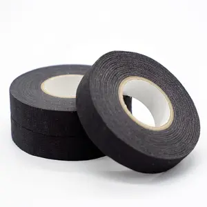 Black Automotive Wire Harness Tape 25mm X 15m, Flame Retardant Adhesive Cloth Electrical Protection Wrap for Car Wiring Insulation and Rodent Resistance