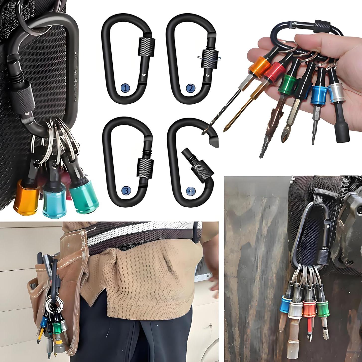 6 PCS Bit Holders 1/4 Socket, Hex Shank Screwdriver Bit Holder for Impact Driver Drill Bit Keychain Extension Bar Quick Release Easy Change, Screwdriver Bit Holders for Tools & Home Improvement Gift