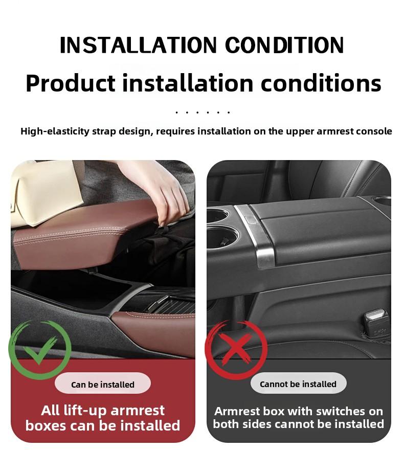 Leather car armrest cushion! This multi-functional pad holds cups, tissues, and storage—no more dangling arms on long drives! Solve all your road trip pain points for the price of a bubble tea!