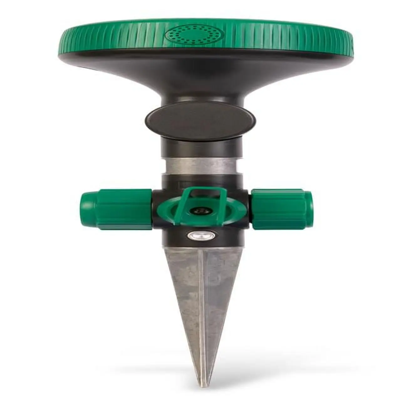 Gilmour 7005145 Outdoor 4-Pattern Spot Sprinkler, Metal Spike Base, Irrigates 1250 Sq. ft. Lawn, Irrigates Lawn