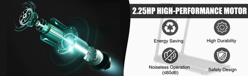 COSTWAY 7.5/8MPH Folding Treadmill, Portable Electric Superfit Treadmill W/APP Control, 12 Preset Programs, Blue Tooth Speaker, LED Display, Walking Running Machine for Home Office, Christmas Festival Gift Black Friday Cyber Monday