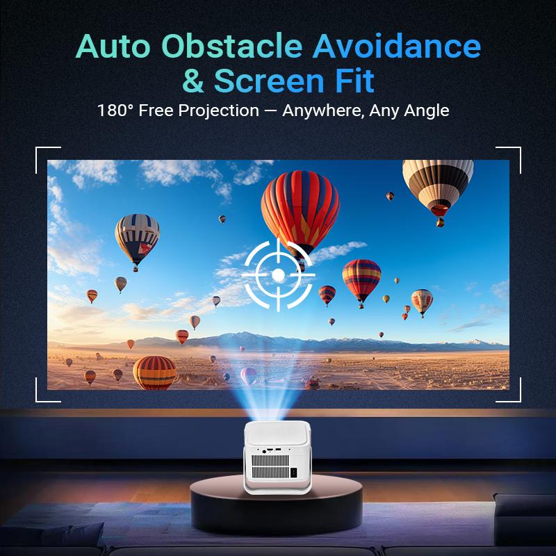 HY350MAX 500ANSI Gaming Projector Native 1080P 8K Decoding WiFi6 BT5.4 Auto Focus 4ms Latency Ultra Short Throw Home Cinema Projector