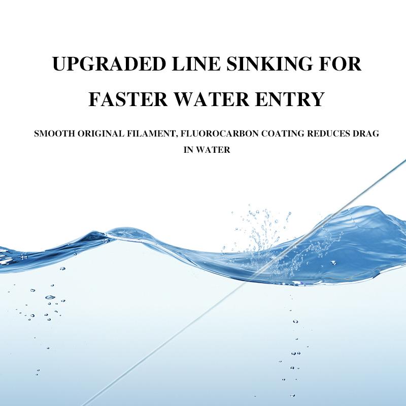 FUNDUNNY Professional Fishing Line 500m Red Size 4 - Original Nylon with Fluorocarbon Coating - Suitable for Various Saltwater and Freshwater Fishing Applications