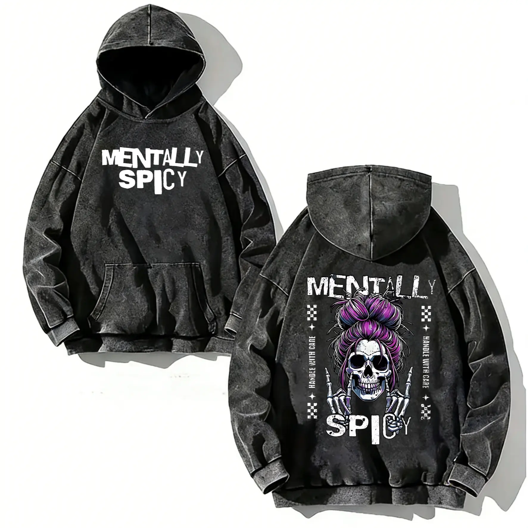 Washed Hoodie Black