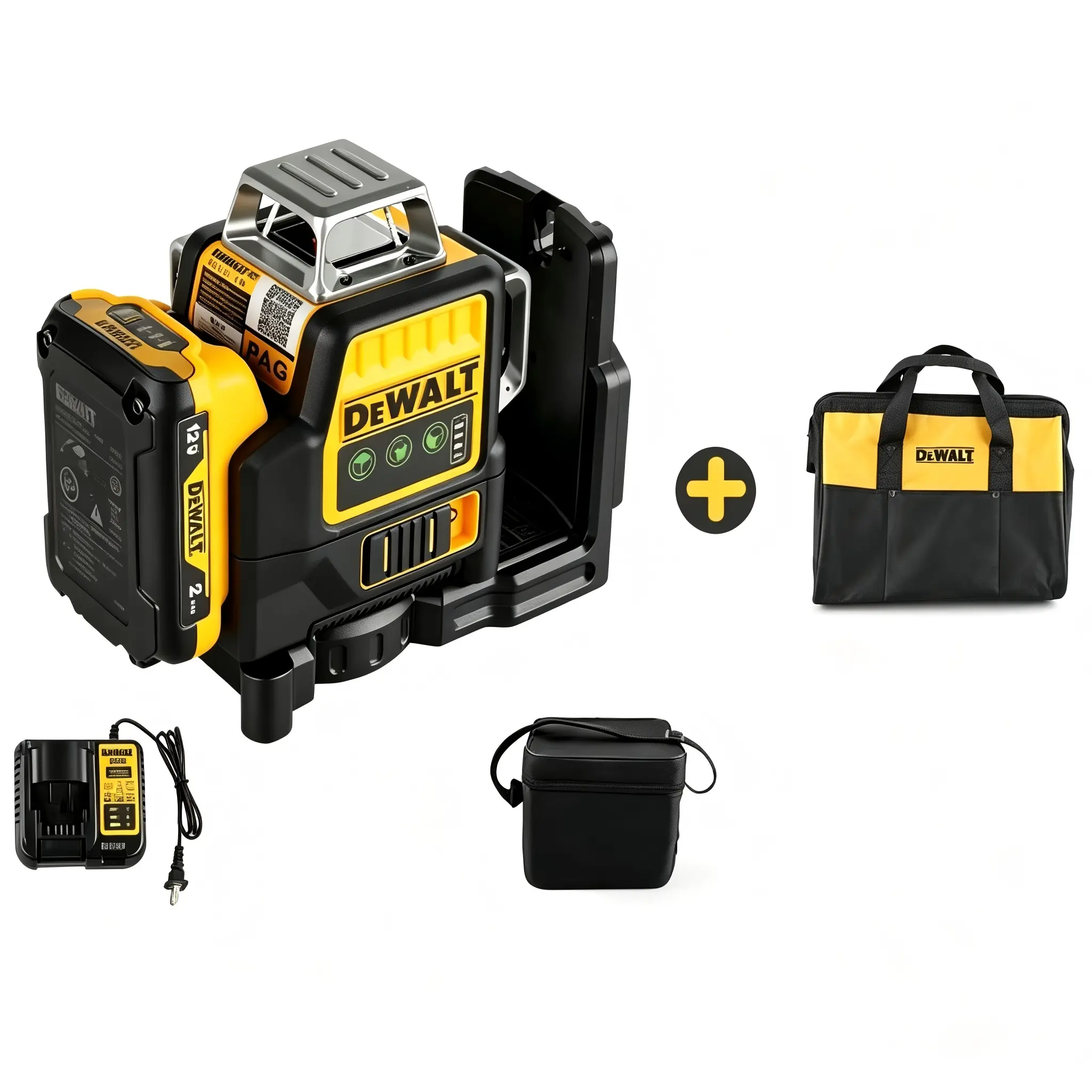 DeWALT DW089LG 12V MAX XR Lithium-Ion Green Laser Level, 3×360° Full Coverage 12-Line Laser Level with Automatic Self-Leveling, IP54 Dust & Water Resistant, Professional Precision Laser Tool for Construction, Carpentry & Home Improvement Projects campinge
