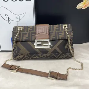 Pre-owned FENDI Canvas Shoulder Bags 7.8'' R17719 Shoulder Bag C10141254813 0312 T1 Rina