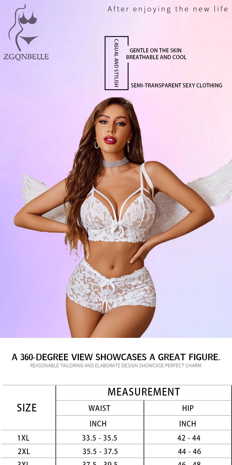 Curvy Women Plus Size 2-Piece Lace Lingerie Set Strappy Bralette Crop Top High Waist Boyshorts Curvy Women Plus Size 2-Piece Lace Lingerie Set Strappy Bralette Crop Top High Waist Boyshorts