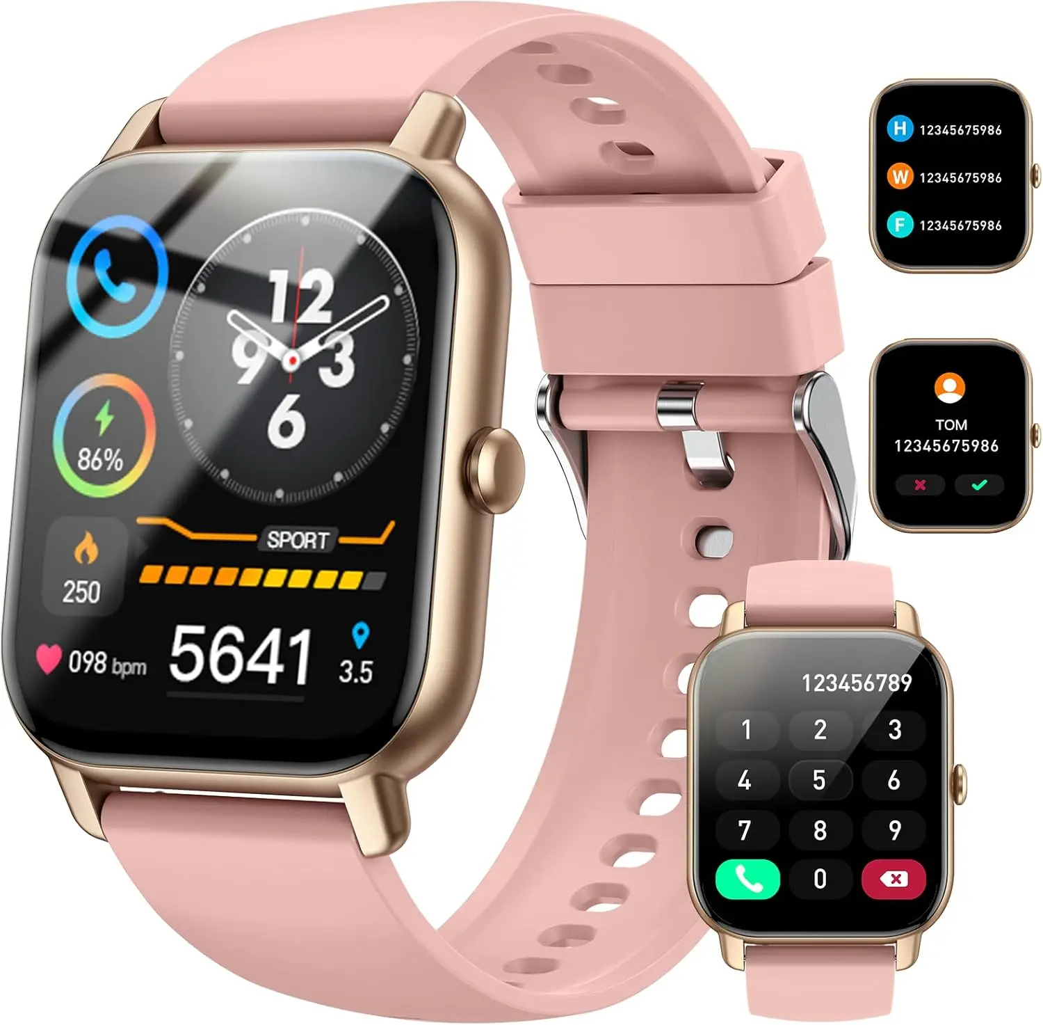 [DealsForYouDays]SummerWins Rolosar 2026 Waterproof Smartwatch with 1.69 Inch Large Screen and Call Function, with 112 Built-in Exercise Modes, Sleep Monitoring, Fitness Tracking and Compatibility with iOS and Android Systems