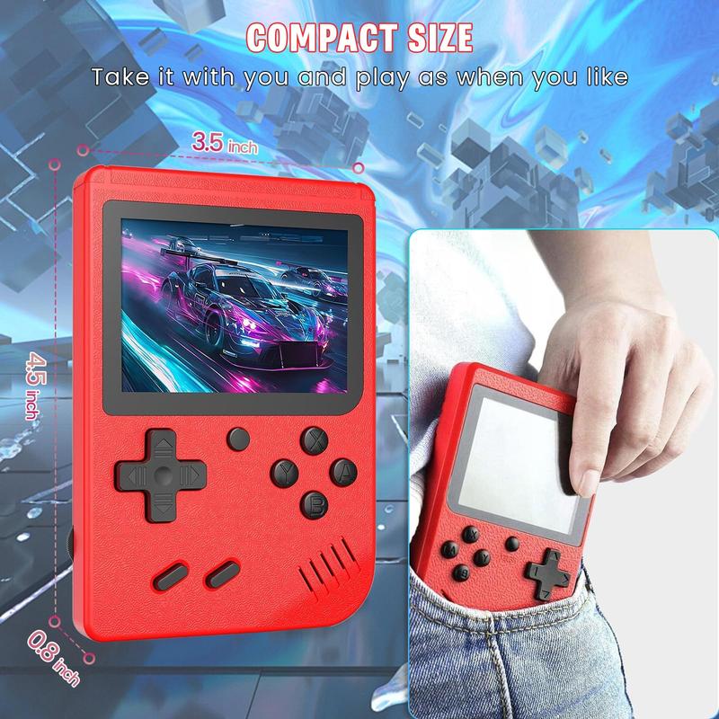 Portable Handheld Game Console with 400 Classical Games, Mini Retro Gamepad, Support for Connecting TV and Two Players, 1020mAh Rechargeable Battery