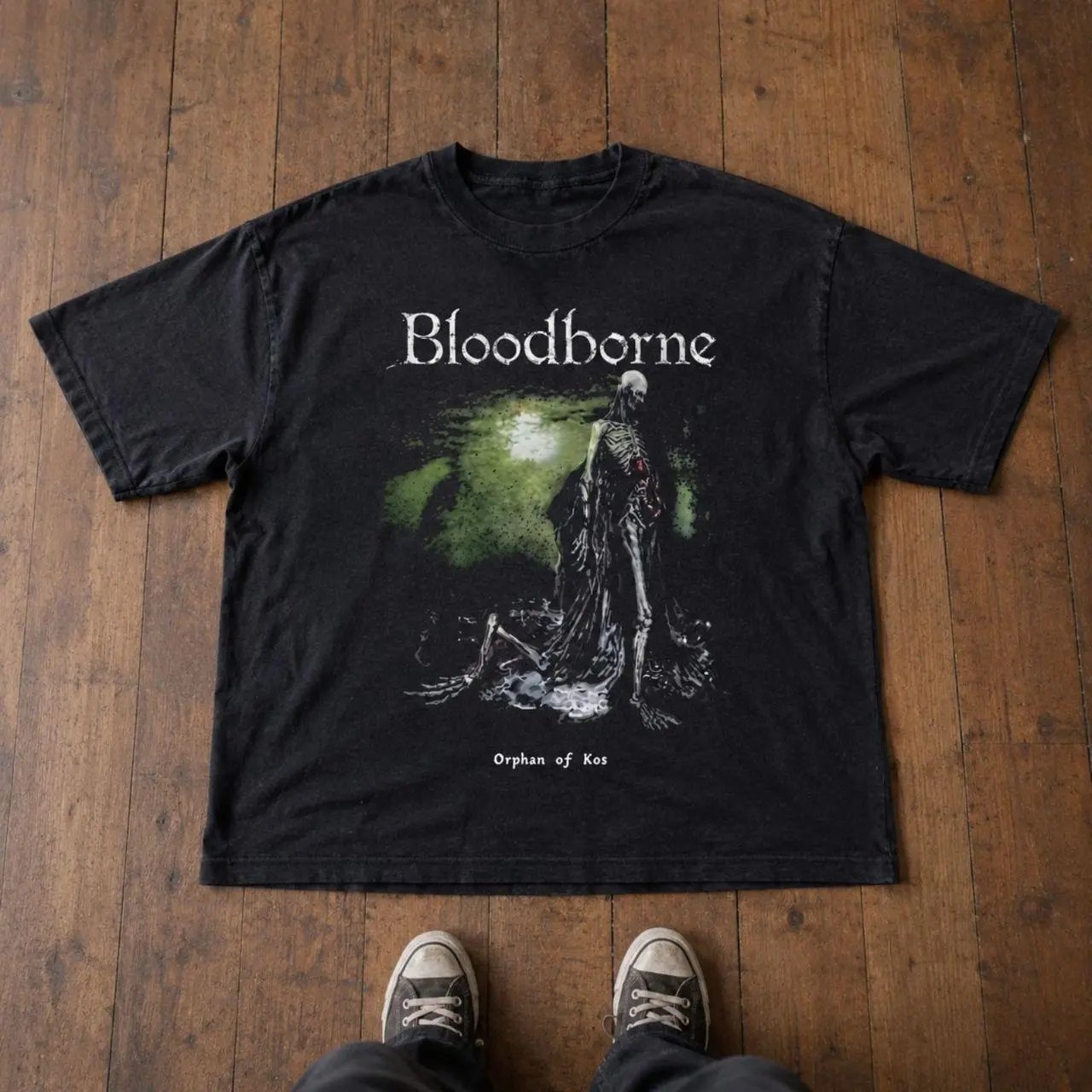 Gildan Men's Black T-shirt, Bloodborne Orphan Of Kos Graphic Tee, Bloodborne Orphan of Kos Graphic T-Shirt, Gothic Horror Game Tee, Soulslike Gamer Shirt, Dark Fantasy Vintage Tee, Retro Gaming Shirt, Unisex Oversized Tee