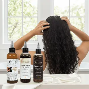 S-Secrets Hair Growth Bundle - 3 Bottles x 2oz (6oz Total) with Biotin, Ayurvedic Herbs, Essential Oils, Saw Palmetto, Scalp Stimulator Oil