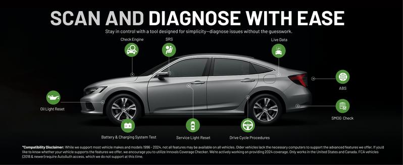 INNOVA 5310 - OBD2 Scanner Diagnostic Tool - Read/Erase ABS/SRS Codes - Smog Check - Emissions Test - Clear Codes - Check Engine - Oil Light Reset - Oil Level Check - Oil Life Check - Read Trouble Codes