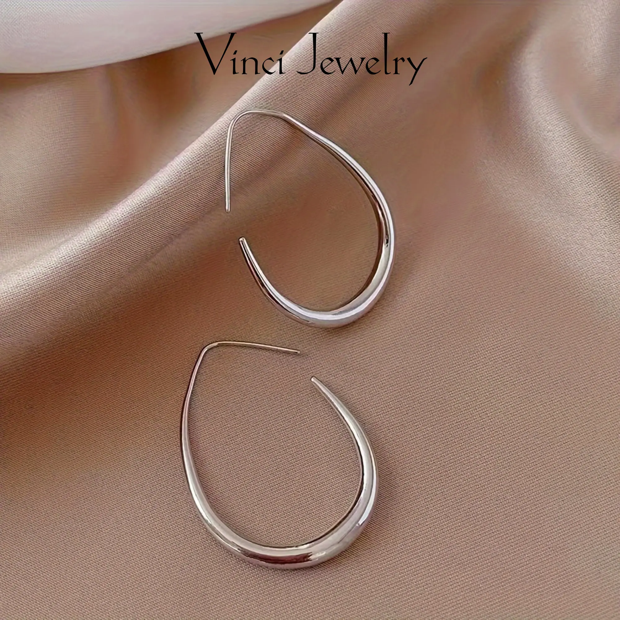 925 Classic Large Drop Earrings, Stylish Hypoallergenic Sterling Silver Huggie Hook Earrings, Chunky Gold Plated Hoop Earrings, Lightweight Waterdrop Teardrop Ear Jewelry for Women, Perfect Gift for Girls for Casual and Daily Wear, Birthday Christmas Gift