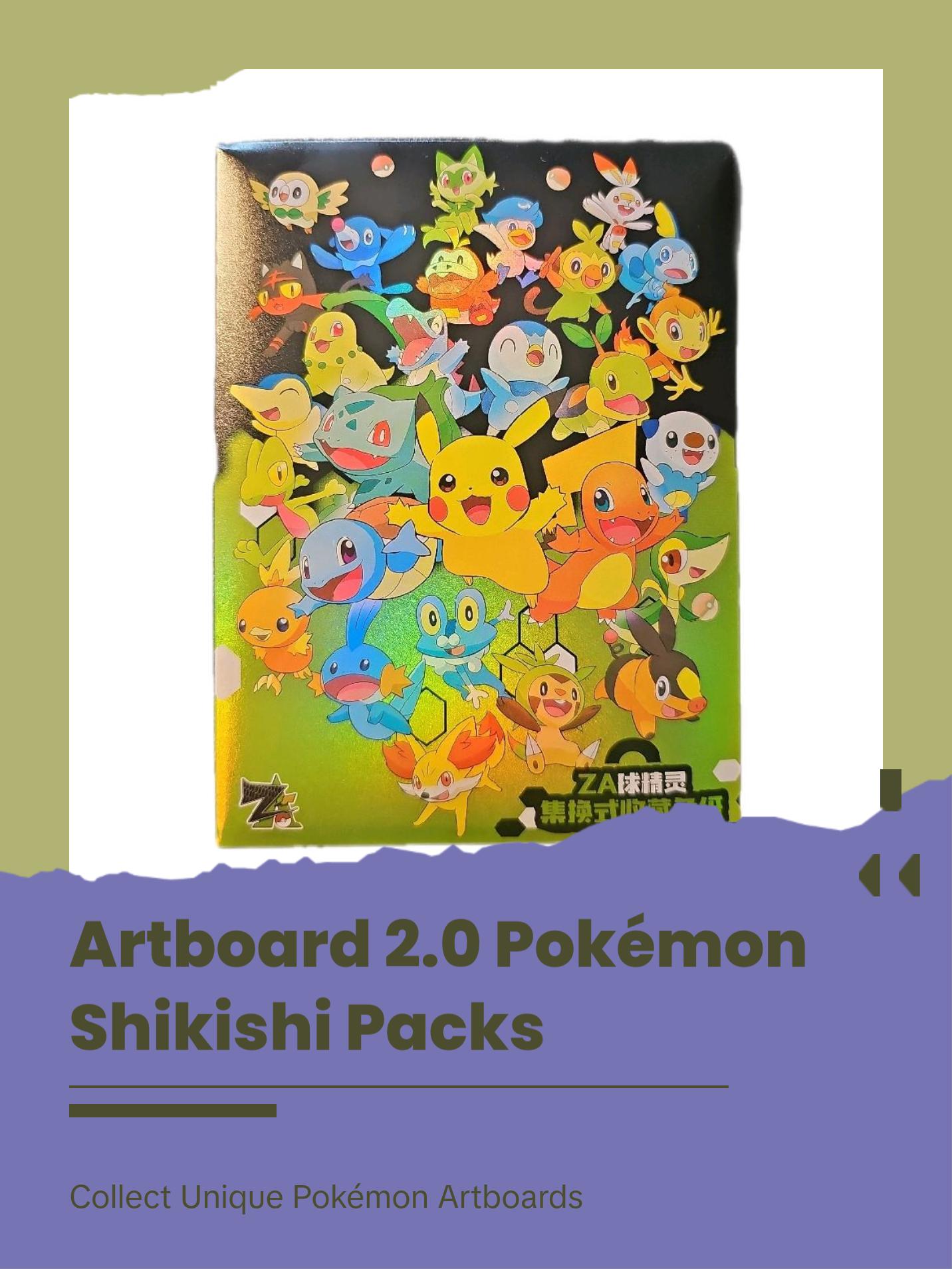 Artboard 2.0 Pokmon Colored Shikishi Board Packs Collectible Trading Cards  Premium Collectors Box Non-TCG Pokmon Series Unique Art Style for  Collectors and Enthusiasts - TikTok Shop