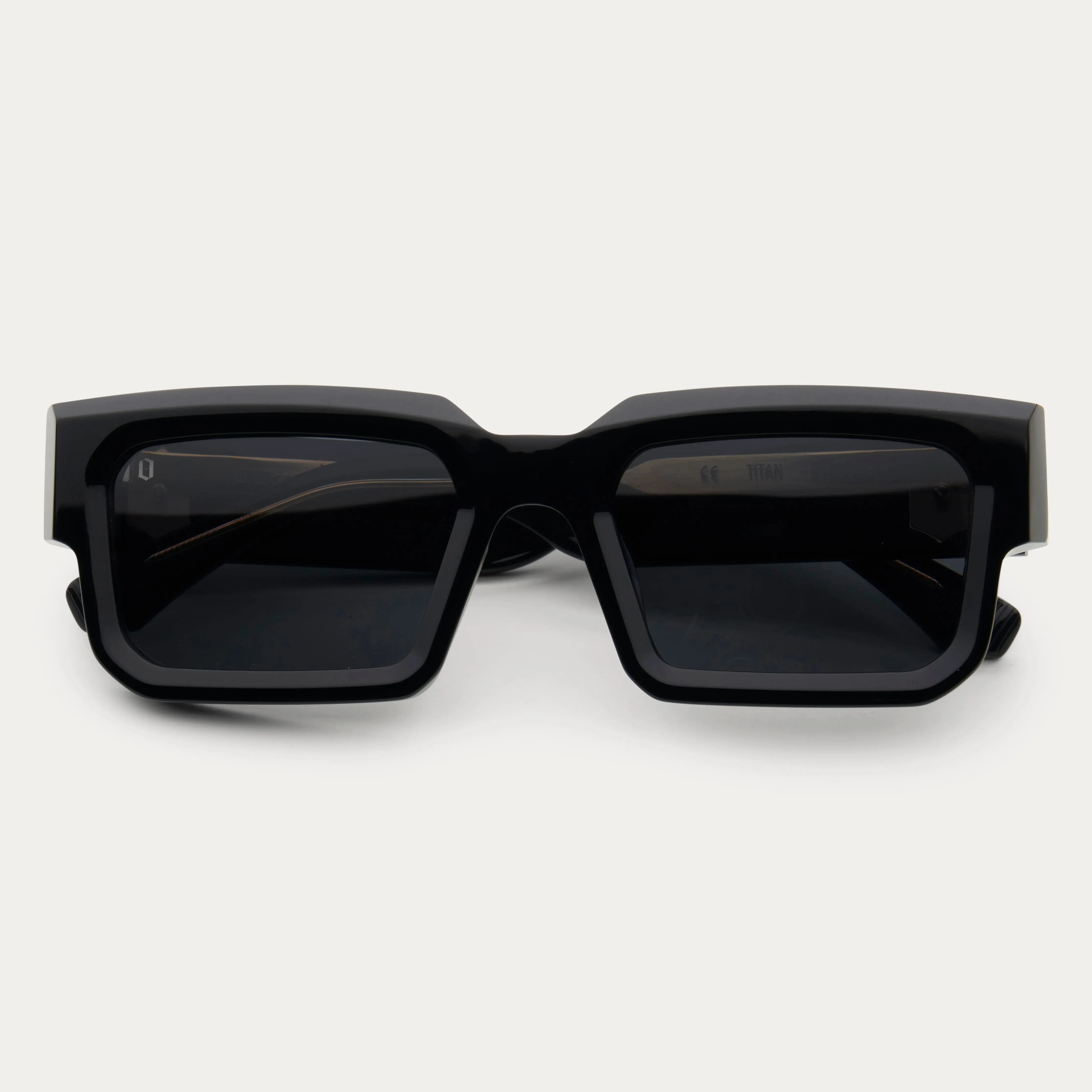 James Oro Black Titan Acetate Sunglasses