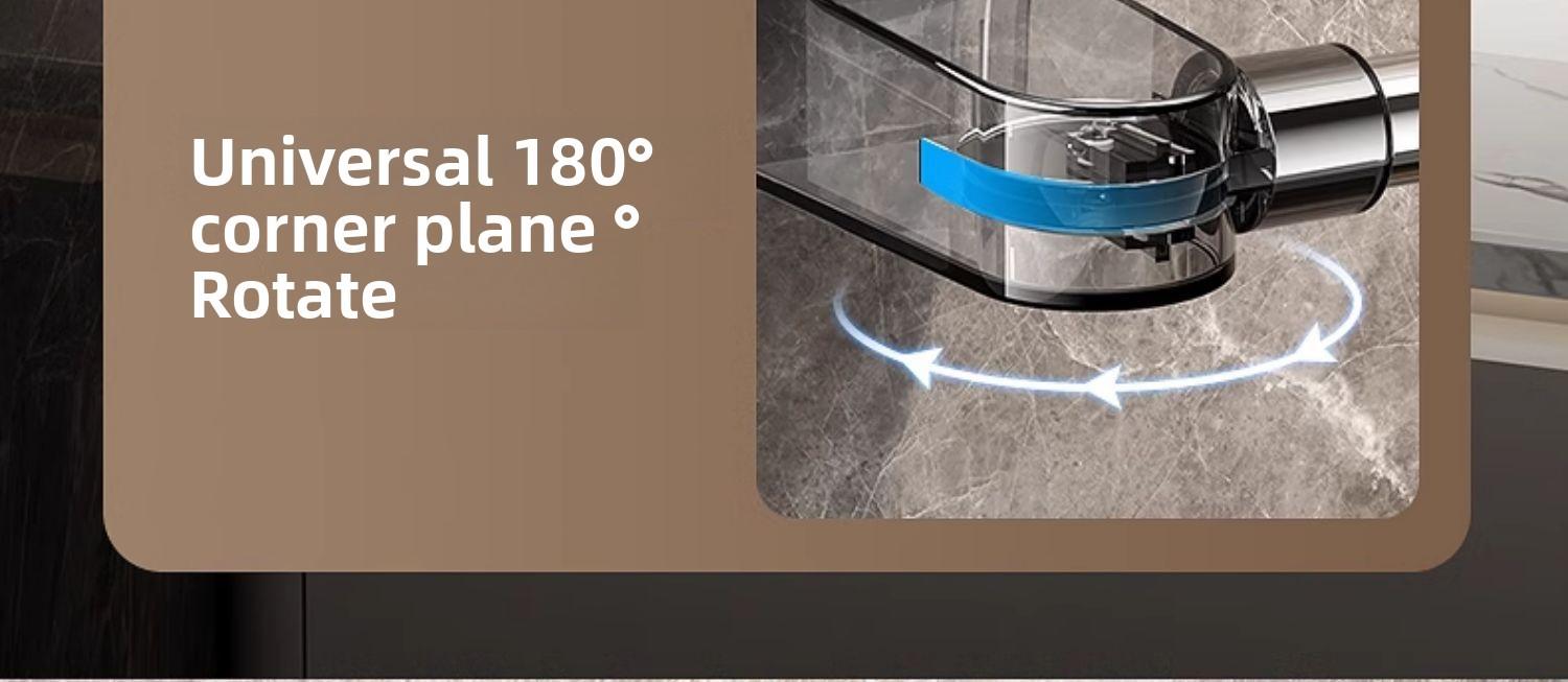 Stainless Steel Suction Cup Towel Rack No-Drill Adjustable Bathroom Kitchen Storage Shelf Toilet Bath Slipper Rack Shower Curtain Rod