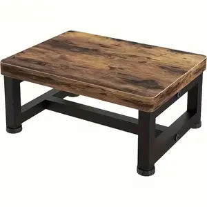 Heavy Duty Step Ladder for Adults Made of Steel and Wood Sturdy High Step Stool for Kitchen Bedroom and Bathroom