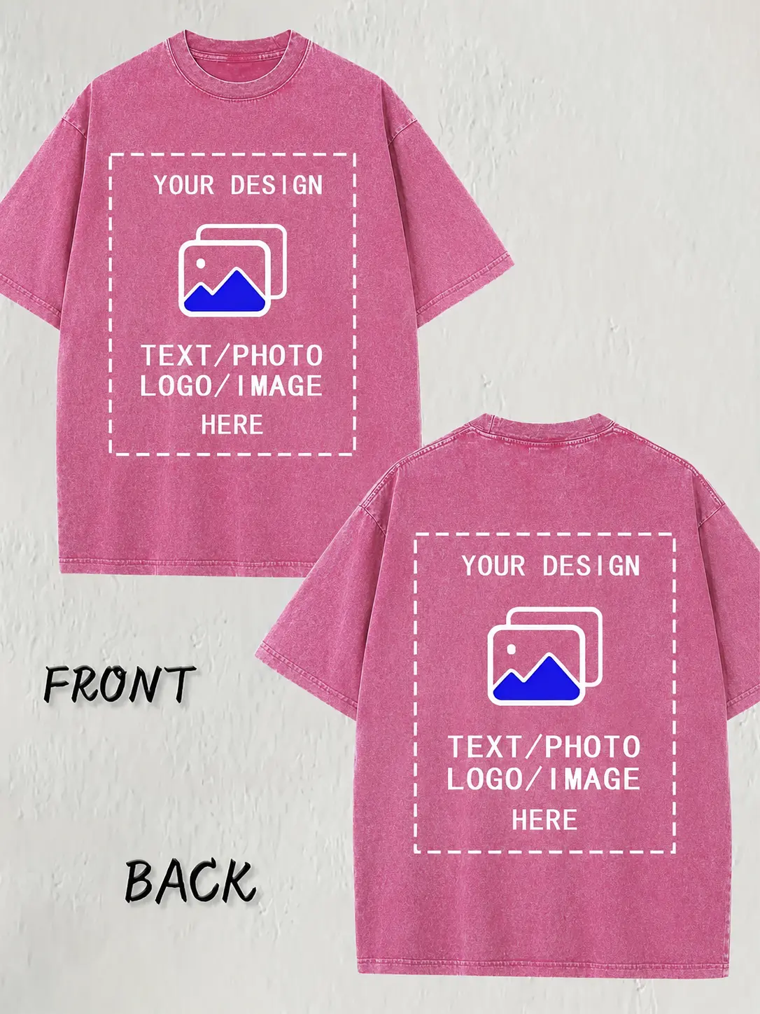 Custom Photo T-Shirt - Personalized Graphic Print Casual Wear, Upload Your Own Design, Picture, Logo or Text, Custom Printed Top for Men & Women Gift
