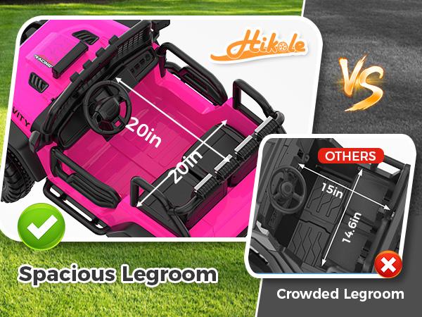 Hikole 24V Electric Ride On Car for Kids – 1/2 Seater, Remote Control, LED Lights, Bluetooth & Music,Christmas Gifts Hikole 24V Electric Ride On Car for Kids – 1/2 Seater, Remote Control, LED Lights, Bluetooth & Music,Christmas Gifts