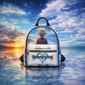 Sora Kingdom Hearts PU Leather Mini Backpack – Adventure Theme