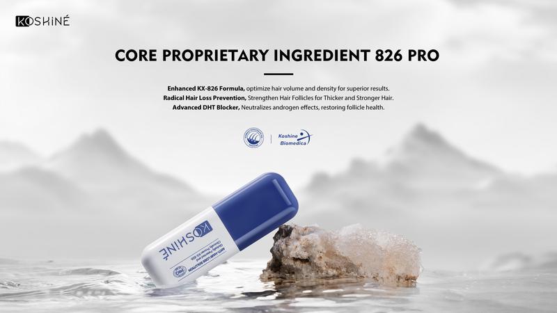 KOSHINÉ 0.9% KX-826 DHT Blocker Hair Thickening Growth Products – Suitable for Men and Women (Purple Bottle)
