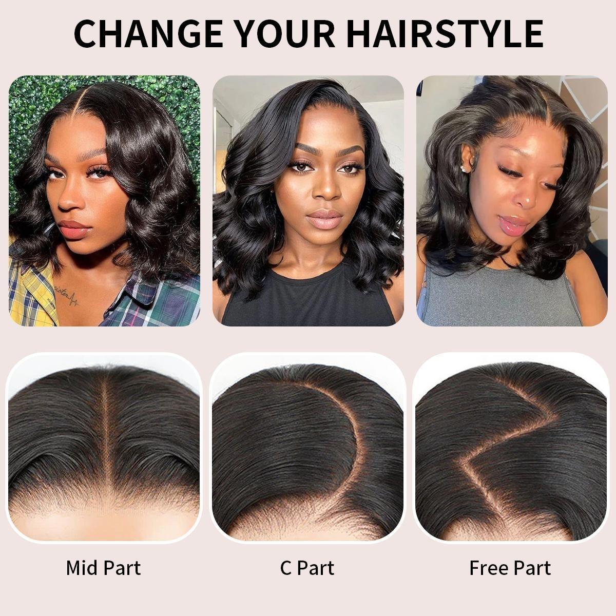 [Free Upgraded 7x6 Lace] Menglle Hair Glueless 250% Density 7x6 Lace Closure Wig Bouncy Body Wave Pre Cut Pre Bleached Ready Go Wigs Side Part#springfresh#GiftedInLove