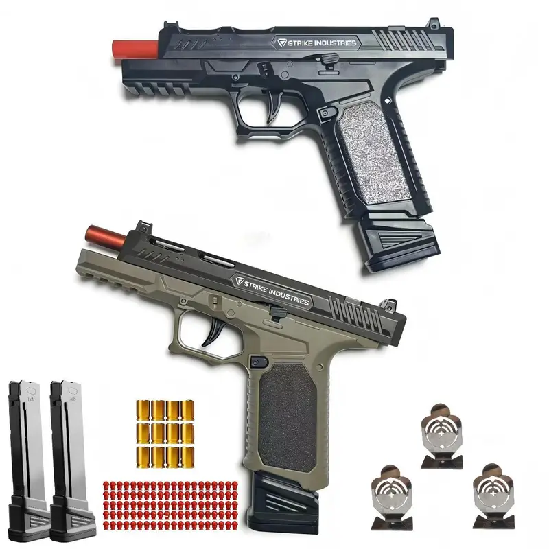 2026 Classic Design Toy with 100 Soft Bullets 12 Bullet Shells 3 Target Sheets & Automatic Shell Ejection for Endless Fun