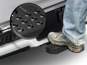 Nilight Hitch Step with 2" Hitch Receiver Rear Bumper Guard Protector 11.9 Inch with 5/8” Hitch Pin Clip Upgraded Textured Black Anti Slip Hitch Step Bar for Pickup Truck Car SUV