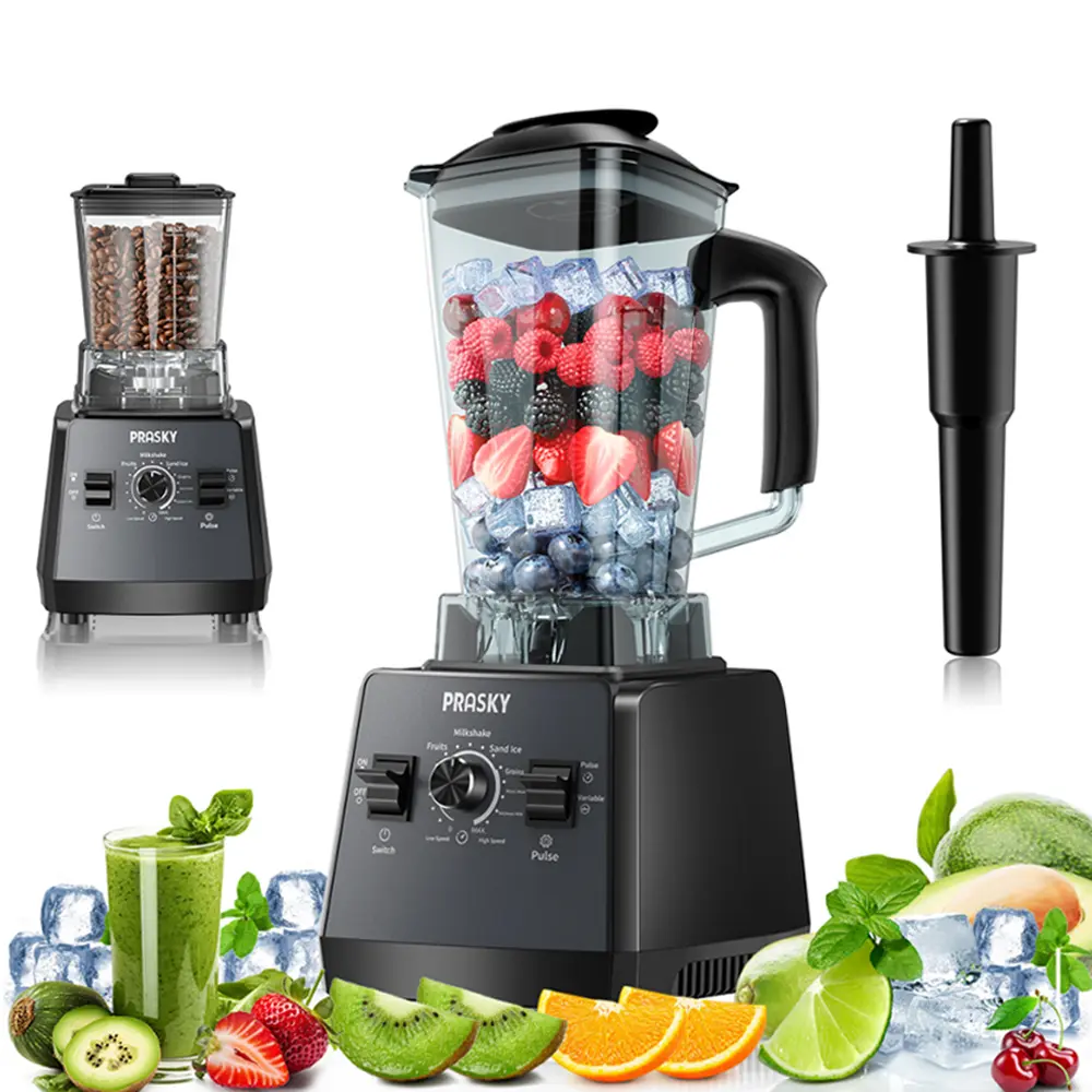 PRASKY Professional Blender,kitchen for blender 68oz BPA-Free 2-Jars, 2400W/1000W, 25000 RPM, Blender for Shakes, Ice Crush, Food Processor Kitchen Appliance,summerwins tiktokshopbacktoschool