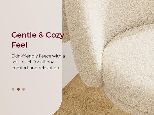 COMHOMA Teddy Velvet Office Chair with Wheels - Versatile Height Adjustment 17.7" to 23.6" - Ergonomic Design with Bow Lumbar Pillow - Compact Armless Vanity Chair for Desk & Bar Stools - Perfect Gift