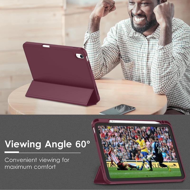 iPad Case/iPad 10th Generation Case [11-Inch 2025/10.9 Inch 2022] with Pencil Holder, Smart Cover with Soft TPU Back [Support Auto Wake/Sleep] Blue Protective Protection Green Tablet Computer