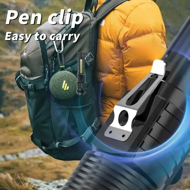 BUY 1 GET 1 Rechargeable handheld Flashlight 5 Light Modes White Red Blue USB-C Charging Battery Indicator Zoomable Beam for Outdoor garden Use nighttime security BUY 1 GET 1 Rechargeable handheld Flashlight 5 Light Modes White Red Blue USB-C Charging Battery Indicator Zoomable Beam for Outdoor garden Use nighttime security